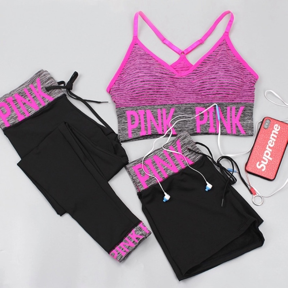 Vs pink workout set